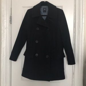 Winter Peacoat - Black/Dark Navy Blue